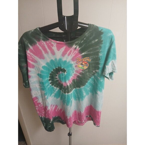 Brew Thru Outer Banks Coolest Convenience Store Tie Dyed T-shirt Size XL - Picture 3 of 7